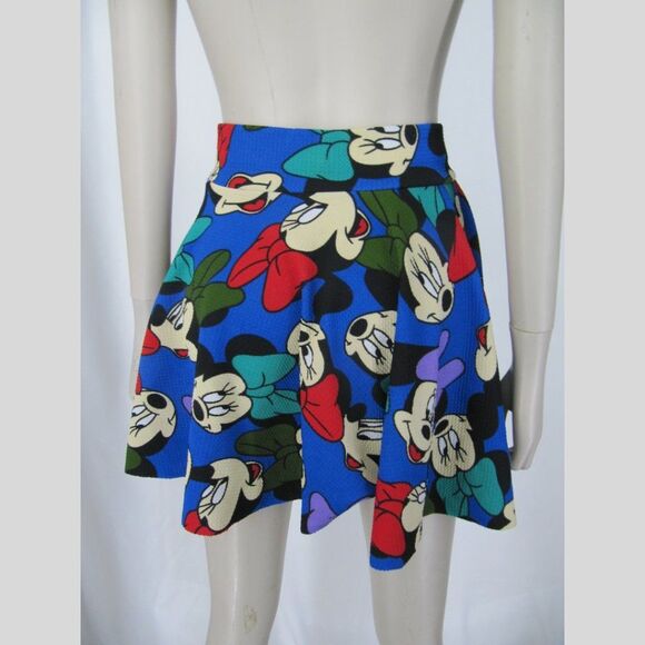 Minnie Mouse Unbranded Bright Colors Minnie Mouse's Face All Over Print Skirt - Picture 5 of 10
